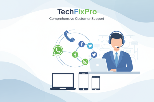 Service professionnel fourni par TechFixPro. Assistance complète via WhatsApp, téléphone ou réseaux sociaux pour : conseil pour achat d’équipement électronique.